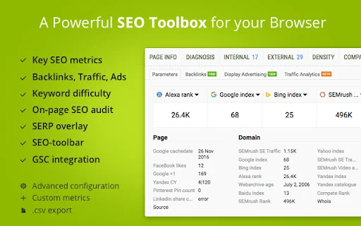 I-download ang SEOquake: Libreng SEO Tool at Audit Extension - Screenshot 1