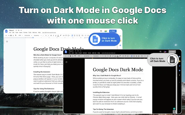 I-download ang Google Docs Dark Mode 2.0 para sa Mas Magandang Productivity - Screenshot 1