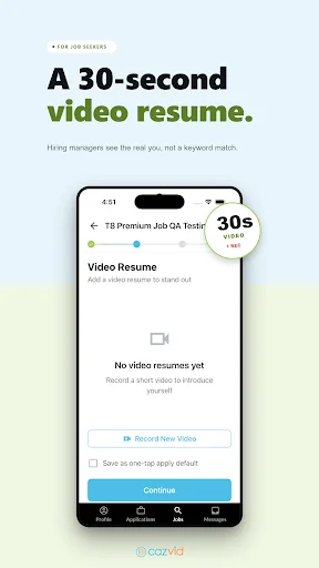 I-download ang CazVid: Video Resume at Trabaho – Mabilis na Pag-apply - Screenshot 2