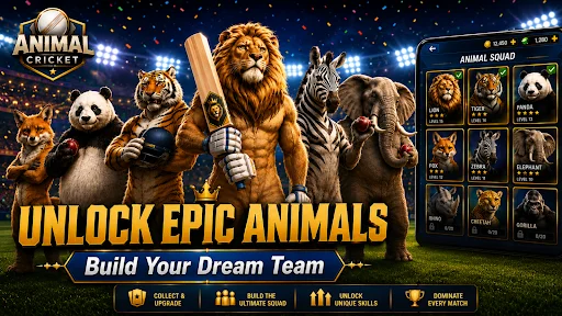 I-download ang Animal Cricket – Bumuo ng Iyong Animal Team Ngayon - Screenshot 9
